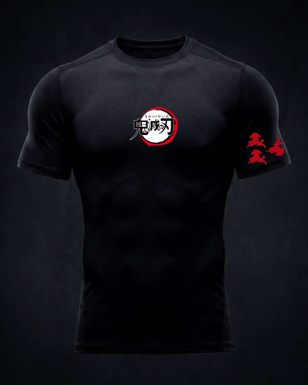 Polera compresiva "marca del cazador tanjiro"