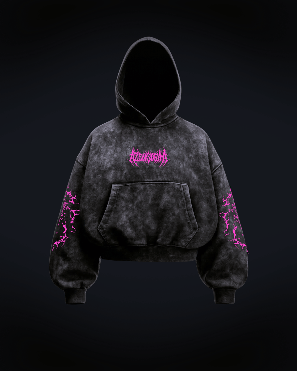 Hoodie Boxy Fit "Don't Fear" - Fucsia