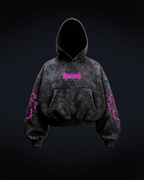 Hoodie Boxy Fit "Don't Fear" - Fucsia