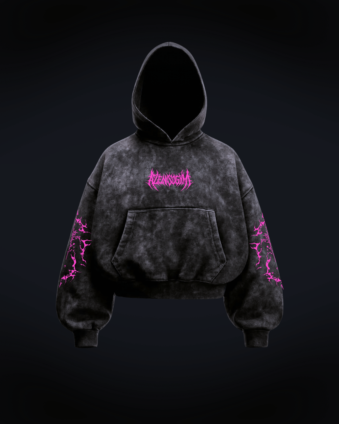 Hoodie Boxy Fit "Don't Fear" - Fucsia
