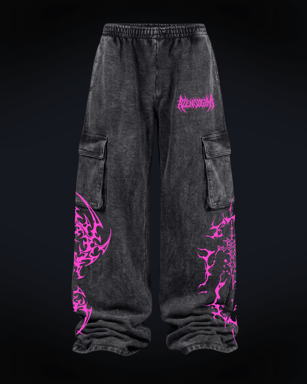 Pantalón Baggy Cargo "Don't Fear" - Fucsia