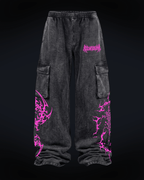 Pantalón Baggy Cargo "Don't Fear" - Fucsia