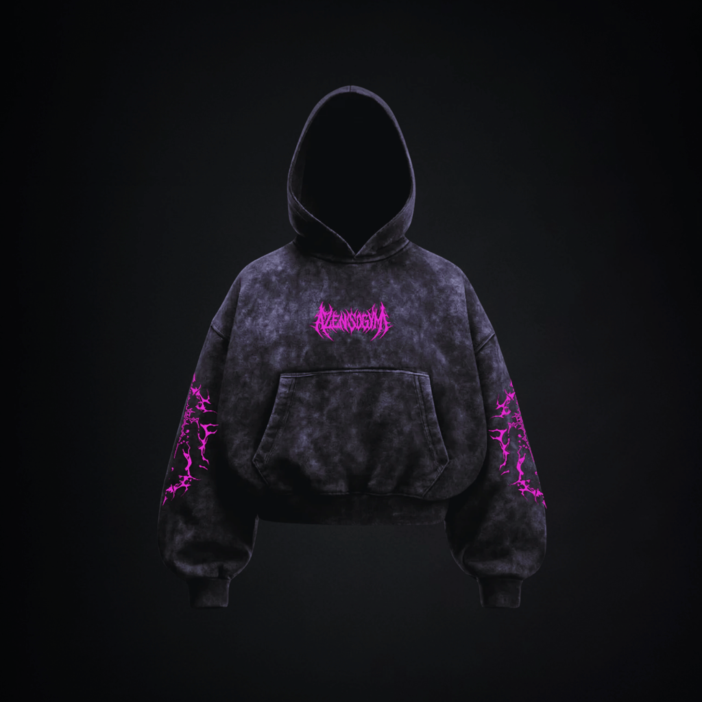 Hoodie Boxy Fit "Don't Fear" - Fucsia