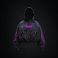 Hoodie Boxy Fit "Don't Fear" - Fucsia