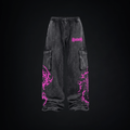 Pantalón Baggy Cargo "Don't Fear" - Fucsia