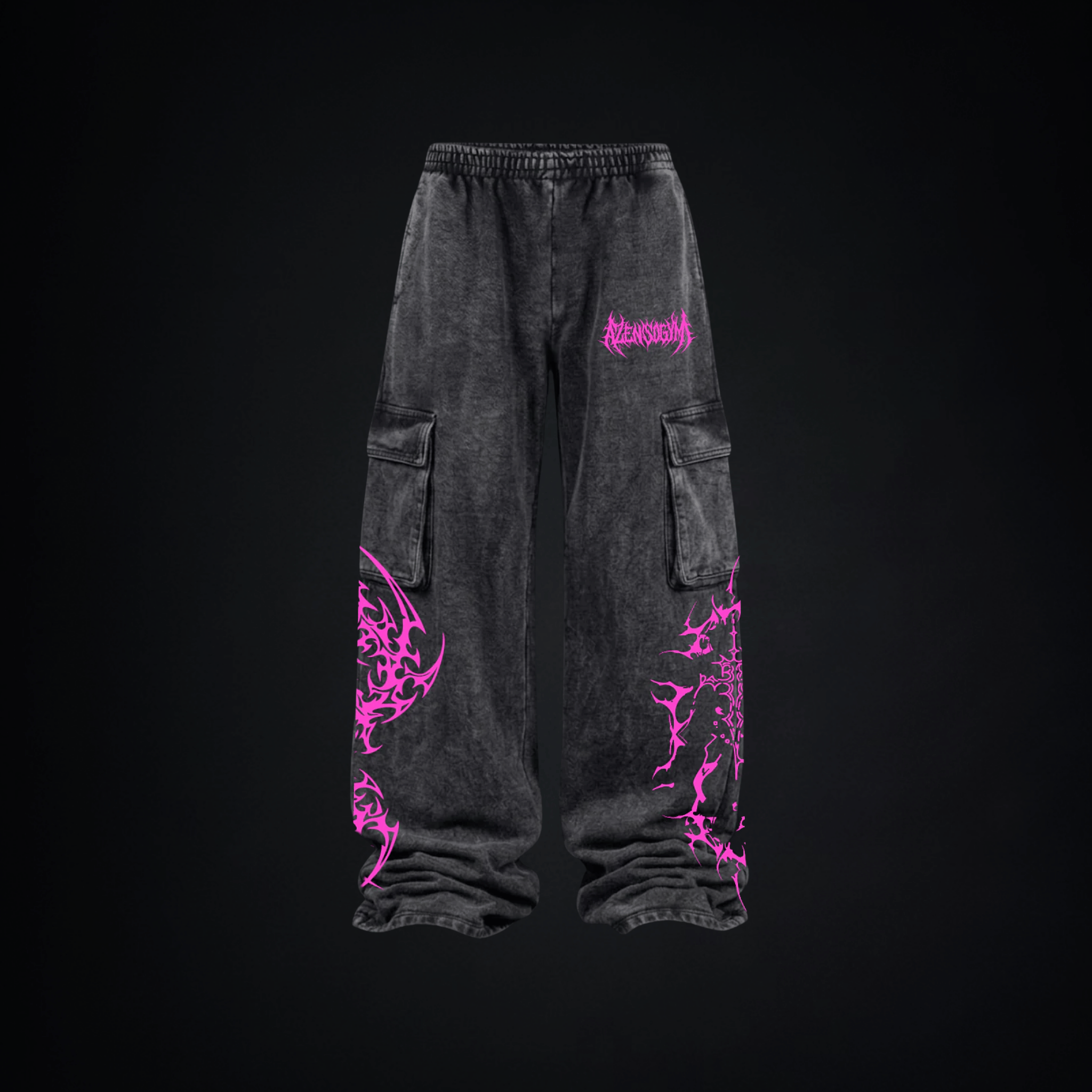 Pantalón Baggy Cargo "Don't Fear" - Fucsia