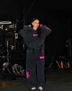 Hoodie Boxy Fit "Don't Fear" - Fucsia