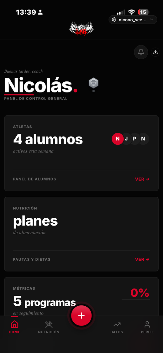 Dashboard principal